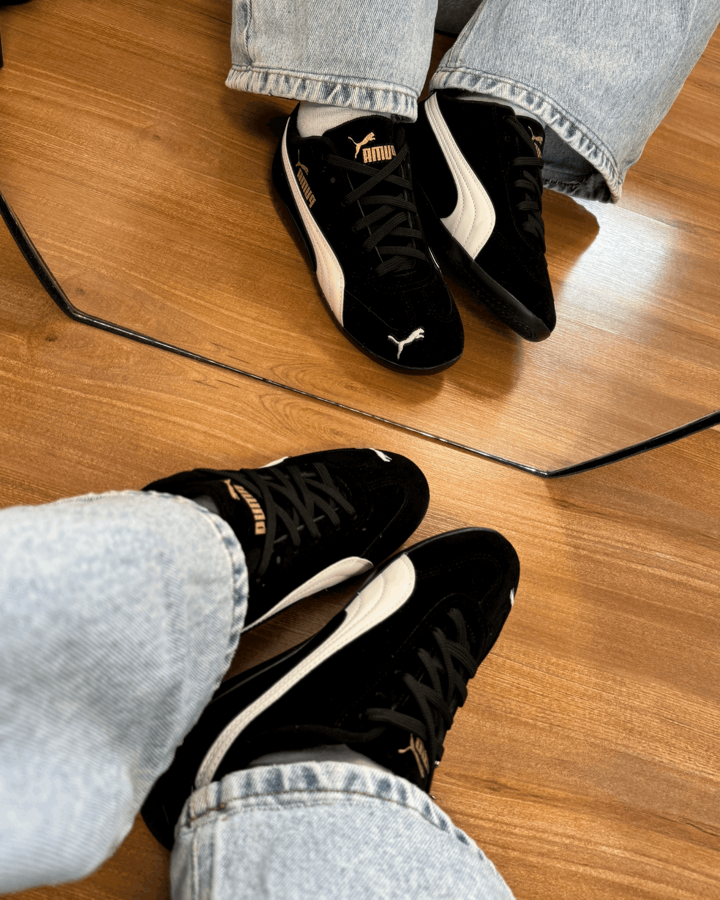 Tênis Speed Cat Preto Feminino em Suede