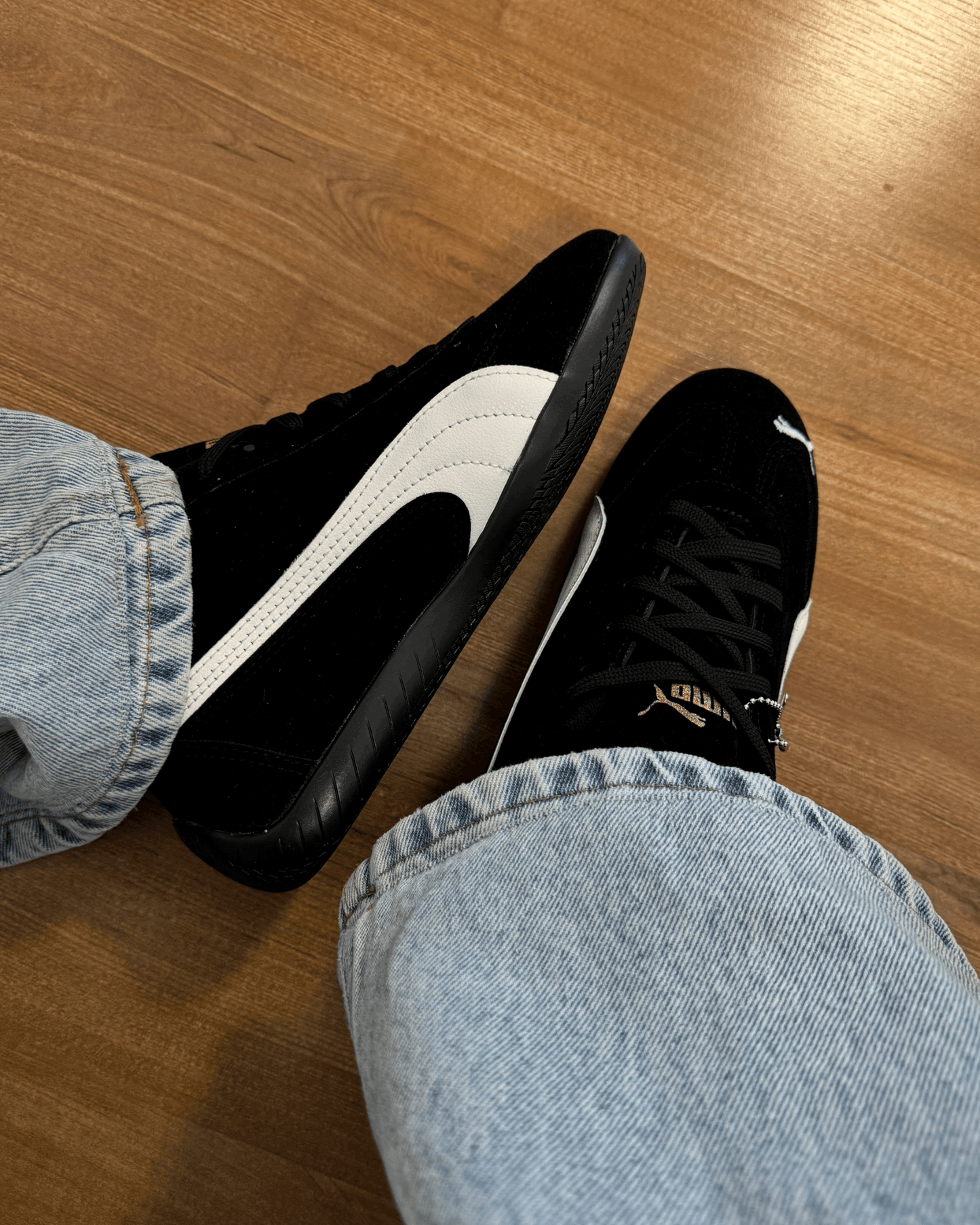Tênis Speed Cat Preto Feminino em Suede