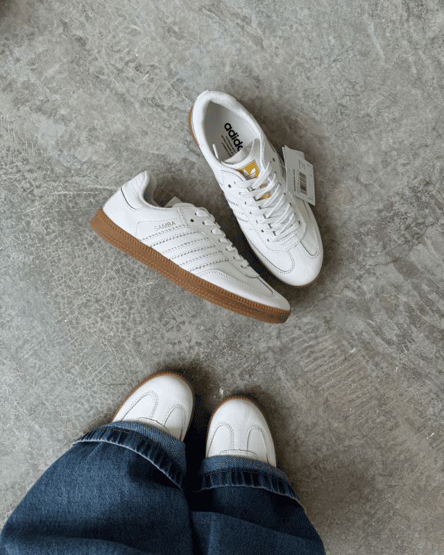 Tênis AD Samba Branco Feminino em Couro Legítimo com Sola Caramelo