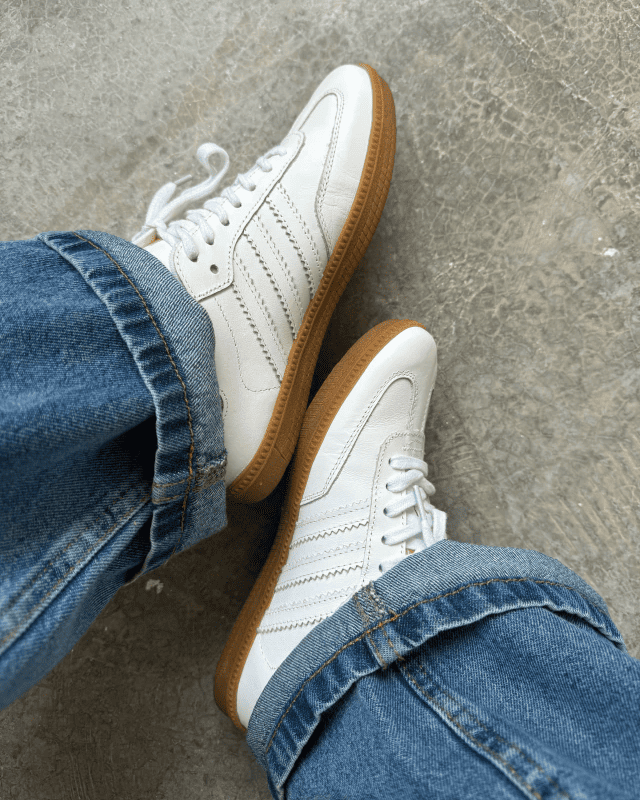 Tênis AD Samba Branco Feminino em Couro Legítimo com Sola Caramelo