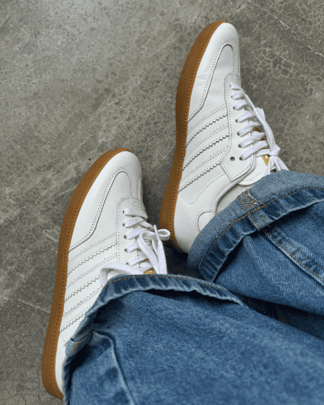 Tênis AD Samba Branco Feminino em Couro Legítimo com Sola Caramelo