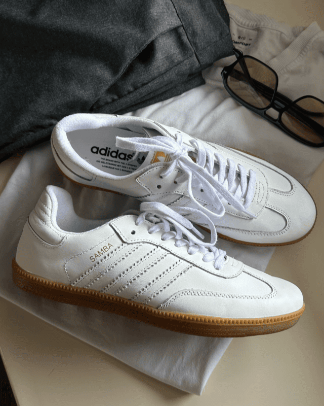 Tênis AD Samba Branco Feminino em Couro Legítimo com Sola Caramelo