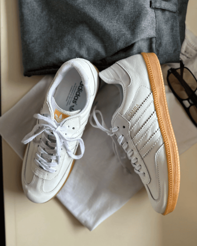 Tênis AD Samba Branco Feminino em Couro Legítimo com Sola Caramelo