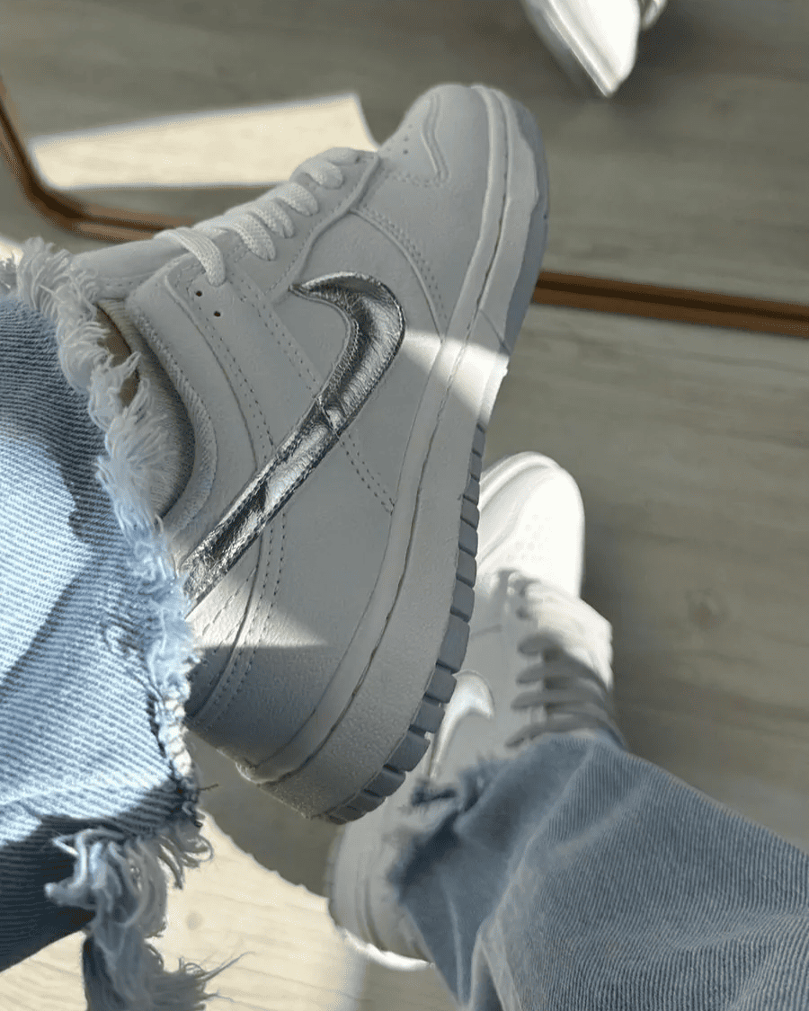 Tênis Dunk Branco Feminino Casual Clean e Confortável