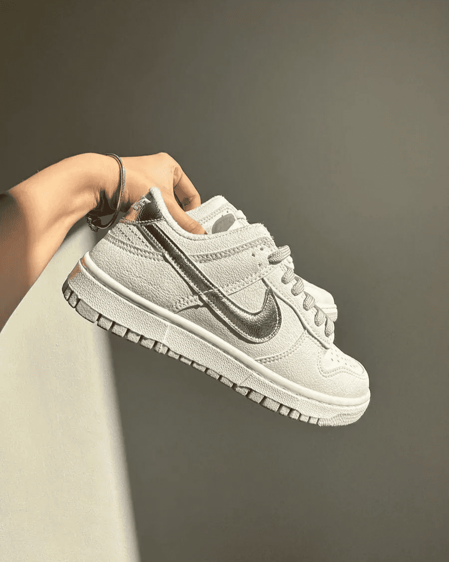 Tênis Dunk Branco Feminino Casual Clean e Confortável