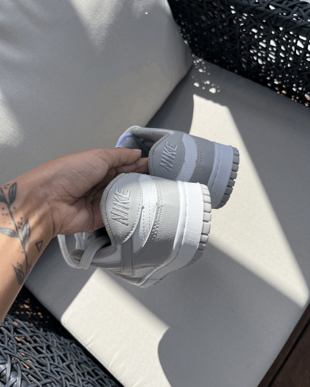 Tênis Dunk Cinza Feminino Casual Confortável e Estiloso