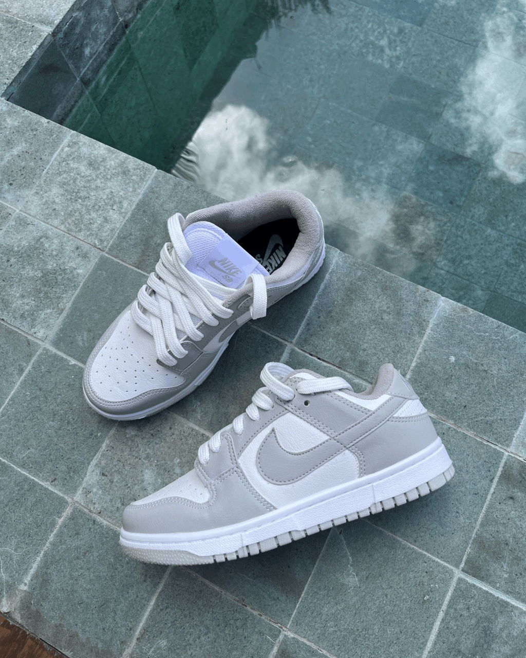 Tênis Dunk Cinza Feminino Casual Confortável e Estiloso