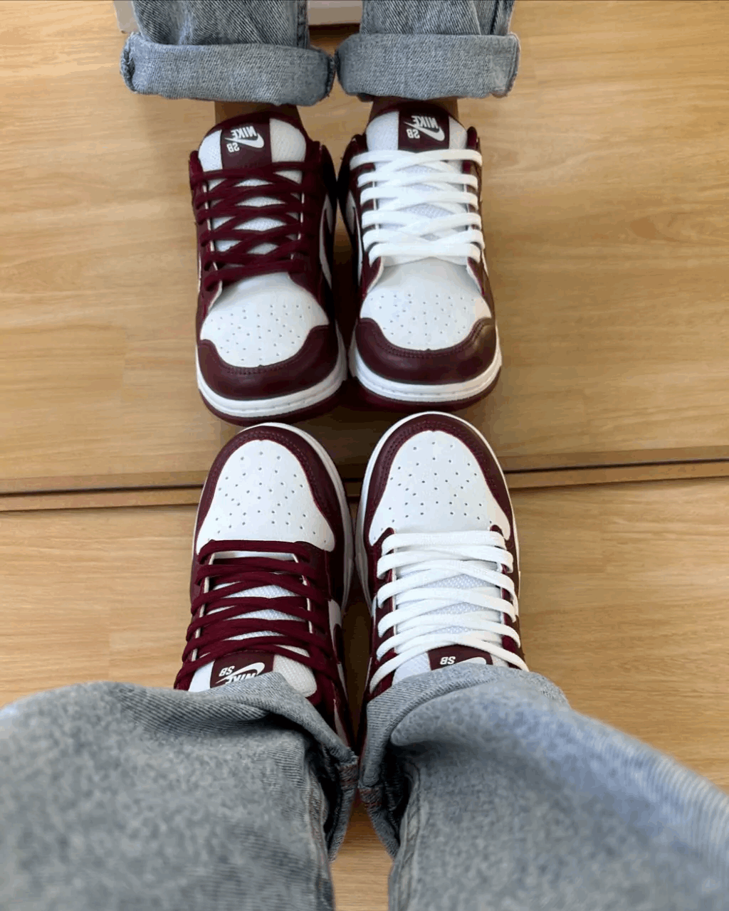 Tênis Dunk Vinho Feminino Casual Estiloso e Confortável