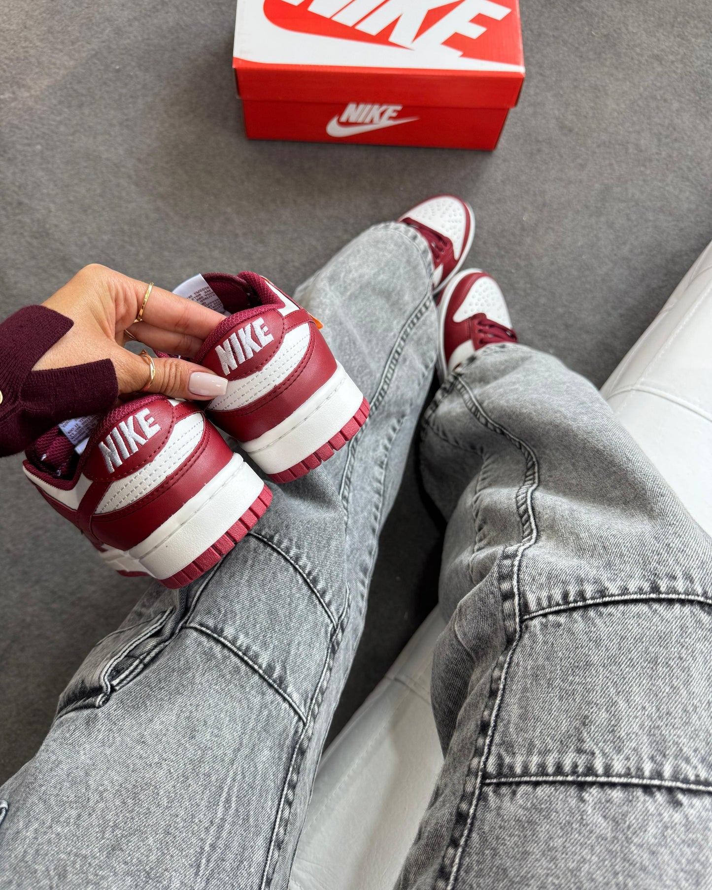 Tênis Dunk Vinho Feminino Casual