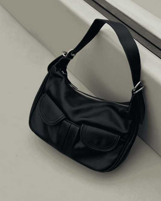 Bolsa Antonella Feminina em Couro Sintético com Duas Alças – Cores Preto e Marrom