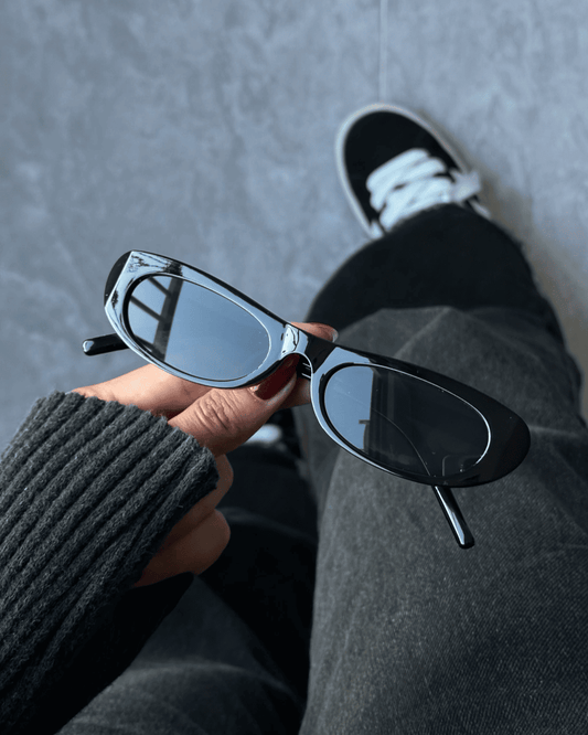 Óculos de Sol Hailey Feminino com Lente Preta Estilo Gatinho