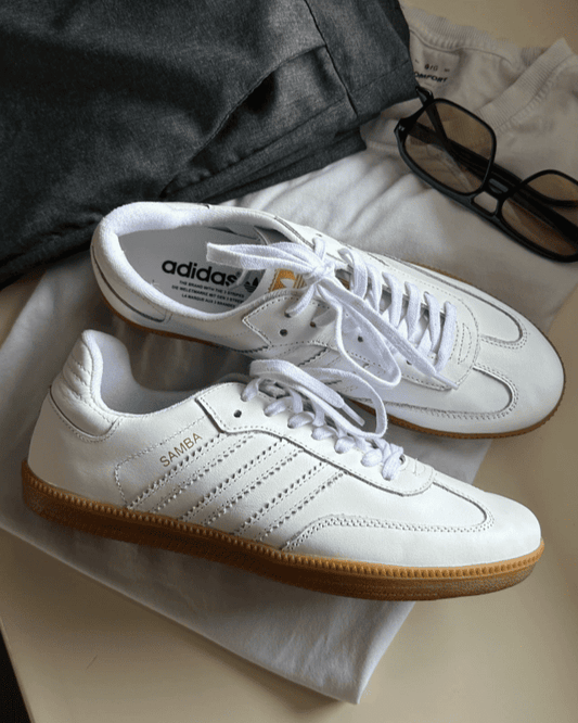 Tênis AD Samba Branco Feminino em Couro Legítimo com Sola Caramelo