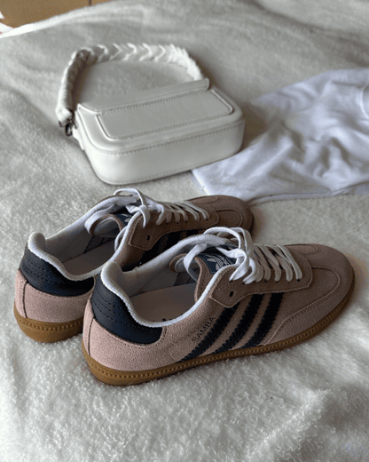 Tênis AD Samba Feminino Pink Navy em Camurça com Sola de Borracha