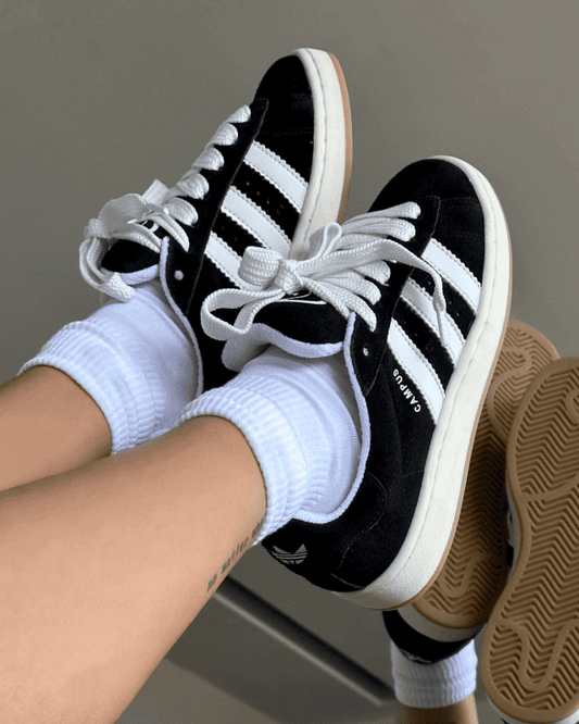 Tênis Campus 00s Preto Feminino em Couro Legítimo com Estilo Retrô