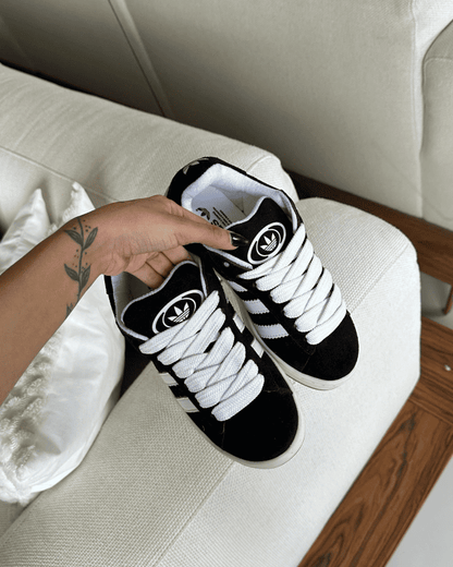Tênis Campus 00s Preto Feminino em Couro Legítimo com Estilo Retrô