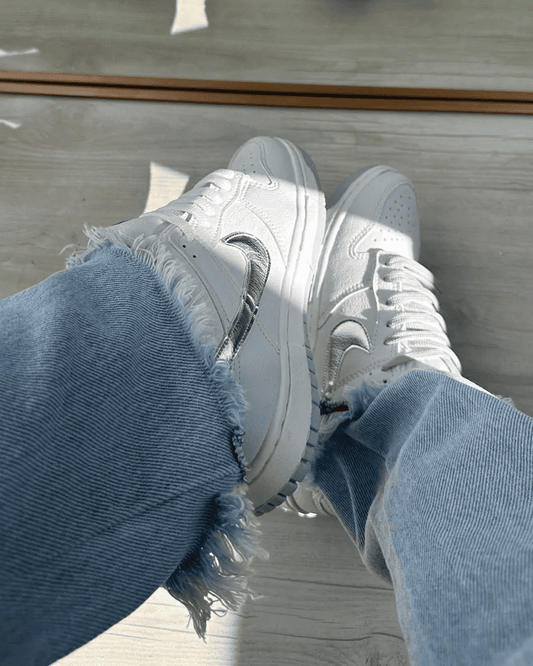 Tênis Dunk Branco Feminino Casual Clean e Confortável