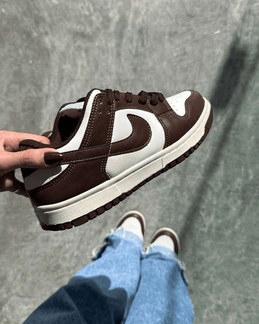 Tênis Dunk Cacau Feminino Casual Marrom com Solado em Borracha