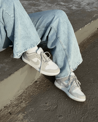 Tênis Dunk Cinza Feminino Casual Confortável e Estiloso