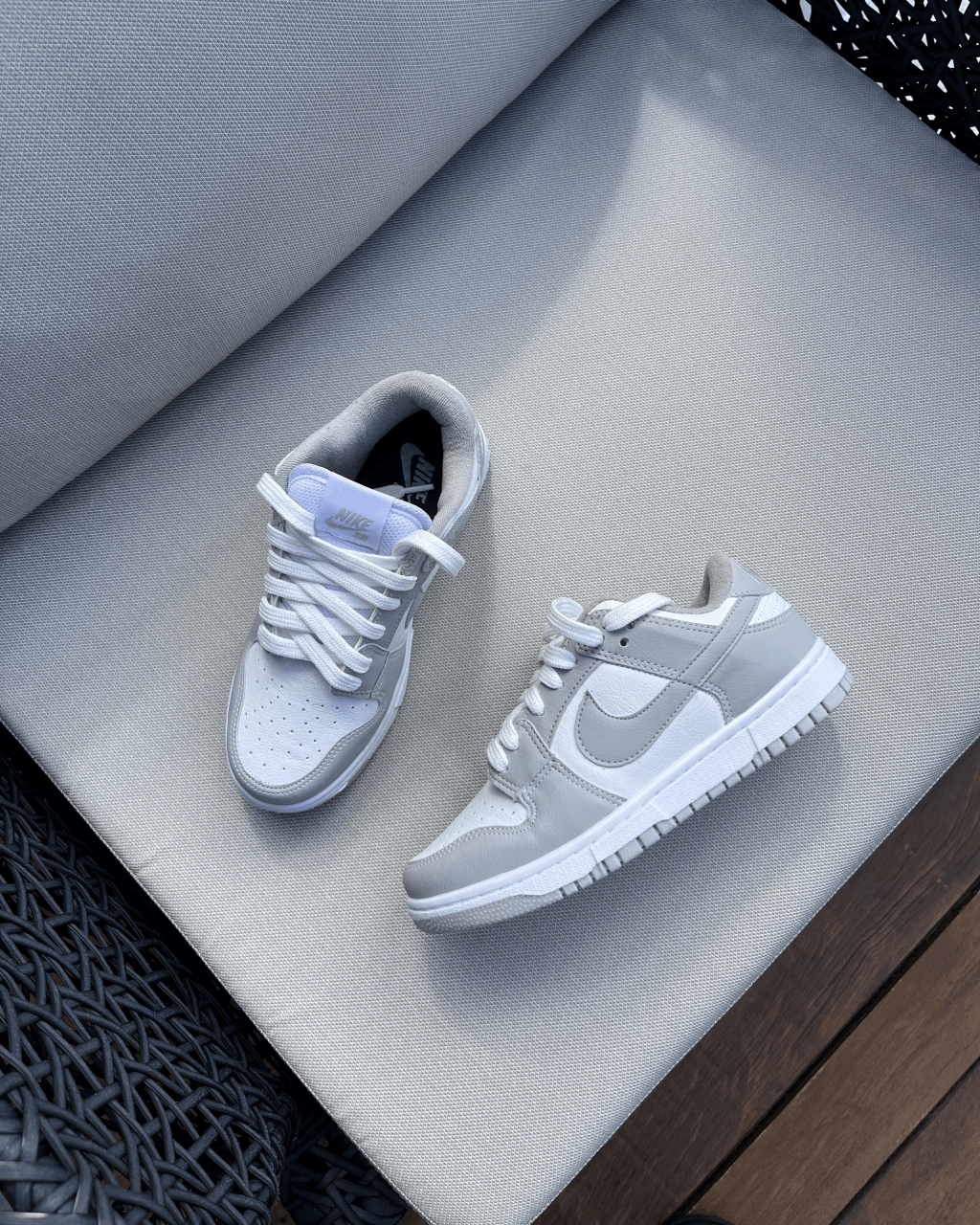 Tênis Dunk Cinza Feminino Casual Confortável e Estiloso
