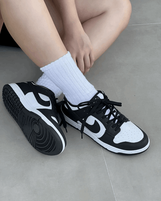 Tênis Dunk Preto e Branco Feminino Casual Confortável
