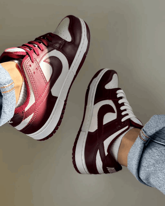 Tênis Dunk Vinho Feminino Casual Estiloso e Confortável