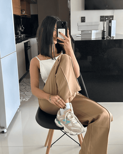 Tênis NB 9060 Bege Feminino em Camurça com Solado Anatômico