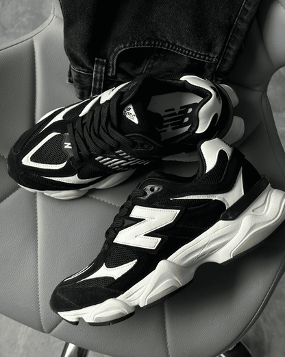 Tênis NB 9060 Black Feminino com solado robusto e acabamento em camurça