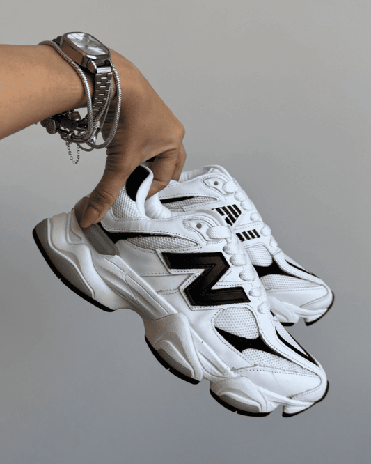Tênis NB 9060 branco preto feminino com solado anatômico